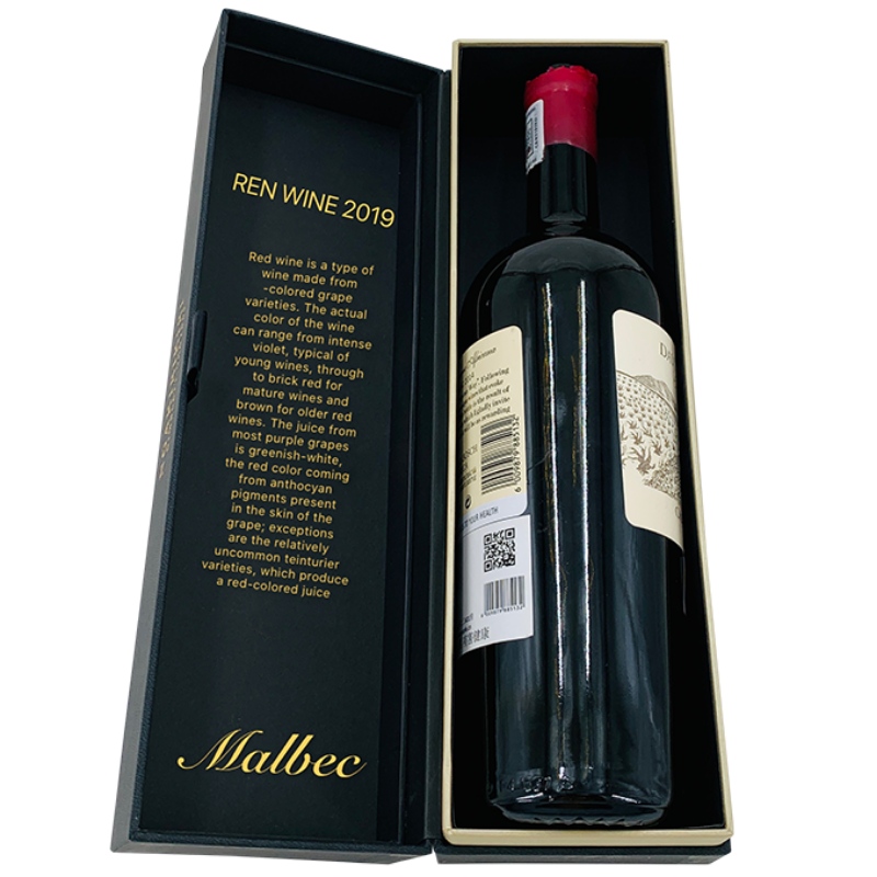 Luxusní krabička na víno na míru s černým EVA uvnitř